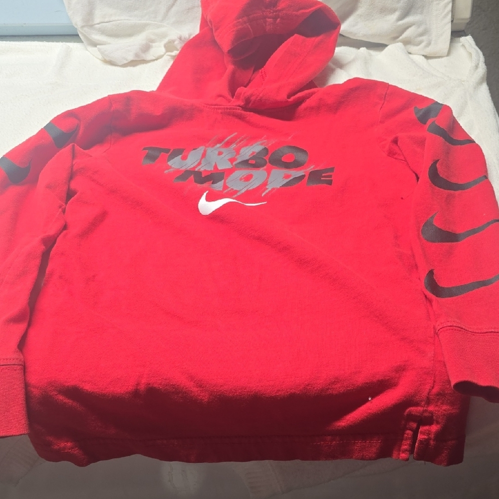 Nike Red Hoodie with Turbo Mode Design